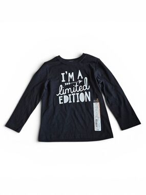 Okie Dokie Kids Long-Sleeve “I’m a Limited Edition” Graphic Tee - Black Size 2T